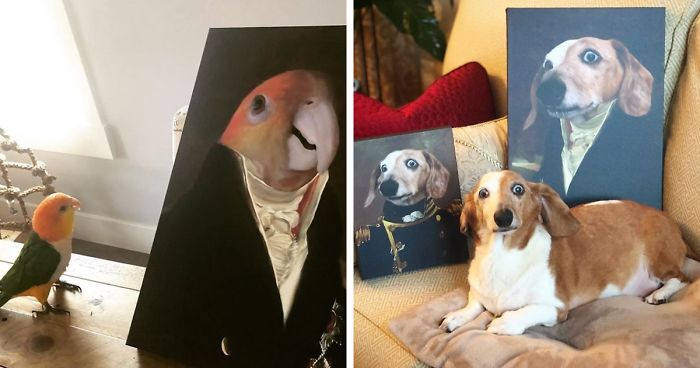 You don’t need to spend large sums to buy one of these pet paintings